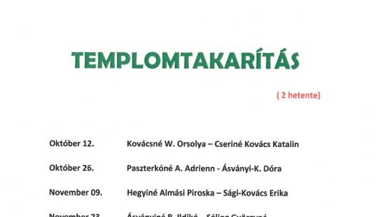 Templomtakarítás